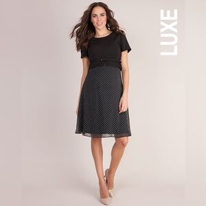 Seraphine Luxe, Silk & Ponte Maternity & Nursing Dress, size 4